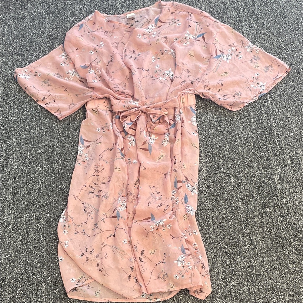 • Boho Floral Kimono Wrap Dress Stevie Nicks Vibes XL